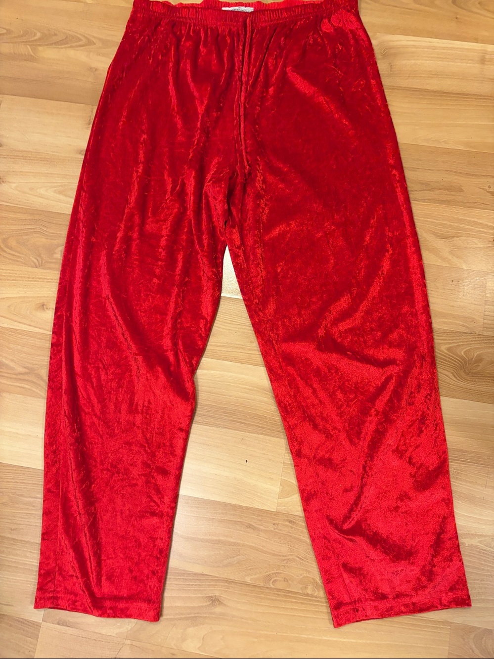 Red  pajama lounge pants   Velour size M